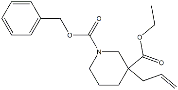 Ethyl 1-Cbz-3-allylpiperidine-3-carboxylate Struktur