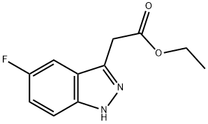 5-fluoro-1H-Indazole-3-acetic acid,ethyl ester Struktur