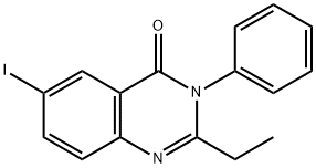 2-ethyl-6-iodo-3-phenylquinazolin-4(3H)-one Struktur