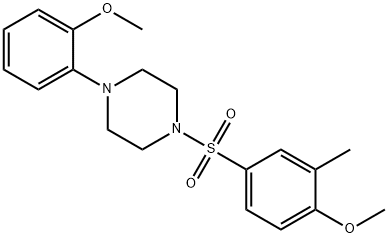 1-[(4-methoxy-3-methylphenyl)sulfonyl]-4-(2-methoxyphenyl)piperazine Struktur