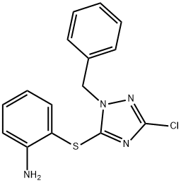 2-[(1-benzyl-3-chloro-1H-1,2,4-triazol-5-yl)sulfanyl]aniline Struktur