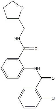 2-[(2-chlorobenzoyl)amino]-N-(tetrahydro-2-furanylmethyl)benzamide Struktur