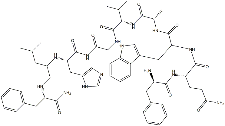 bombesin (6-14), D-Phe(6)-Leu(13)-psi(CH2NH)-Phe(14)- Structure