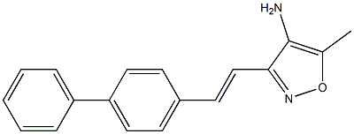 3-[(E)-2-(1,1'-biphenyl-4-yl)vinyl]-5-methylisoxazol-4-amine Struktur