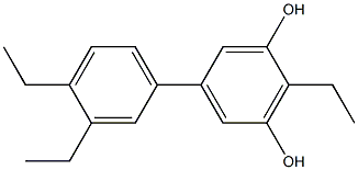 2-Ethyl-5-(3,4-diethylphenyl)benzene-1,3-diol Struktur