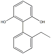 2-(2-Ethylphenyl)-1,3-benzenediol Struktur