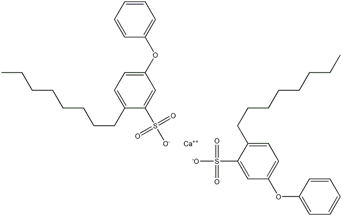 Bis(2-octyl-5-phenoxybenzenesulfonic acid)calcium salt Struktur