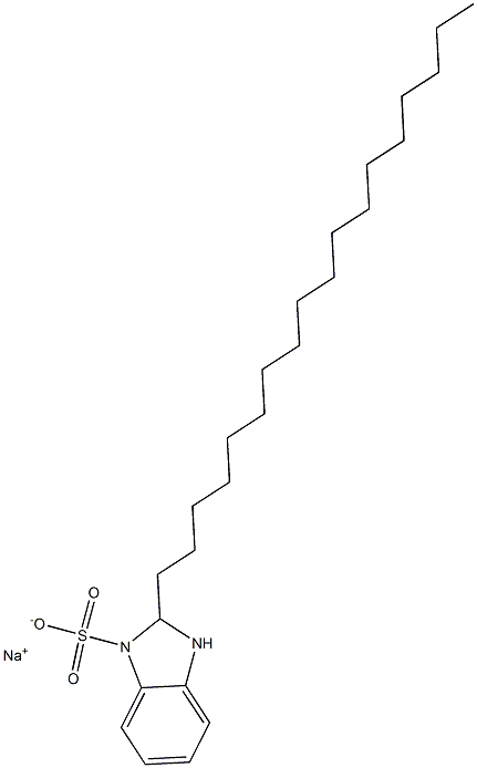 2,3-Dihydro-2-octadecyl-1H-benzimidazole-1-sulfonic acid sodium salt Struktur