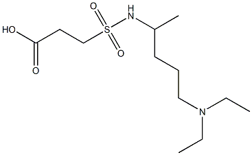 3-{[5-(diethylamino)pentan-2-yl]sulfamoyl}propanoic acid Struktur