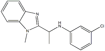 3-chloro-N-[1-(1-methyl-1H-1,3-benzodiazol-2-yl)ethyl]aniline Struktur