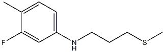 3-fluoro-4-methyl-N-[3-(methylsulfanyl)propyl]aniline Struktur