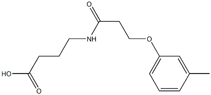 4-[3-(3-methylphenoxy)propanamido]butanoic acid Struktur
