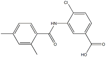 4-chloro-3-[(2,4-dimethylbenzene)amido]benzoic acid Struktur