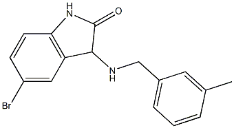 5-bromo-3-{[(3-methylphenyl)methyl]amino}-2,3-dihydro-1H-indol-2-one Struktur