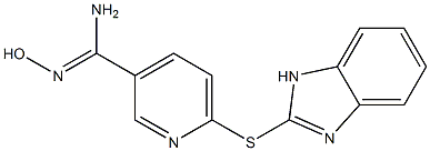 6-(1H-1,3-benzodiazol-2-ylsulfanyl)-N'-hydroxypyridine-3-carboximidamide Struktur