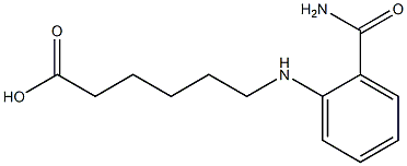 6-[(2-carbamoylphenyl)amino]hexanoic acid Struktur