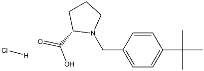 (S)-alpha-(4-tert-Butyl-benzyl)-proline hydrochloride Struktur