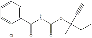 1-ethyl-1-methylprop-2-ynyl N-(2-chlorobenzoyl)carbamate Struktur