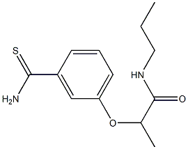2-(3-carbamothioylphenoxy)-N-propylpropanamide Struktur