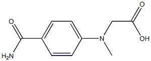 2-[(4-carbamoylphenyl)(methyl)amino]acetic acid Struktur