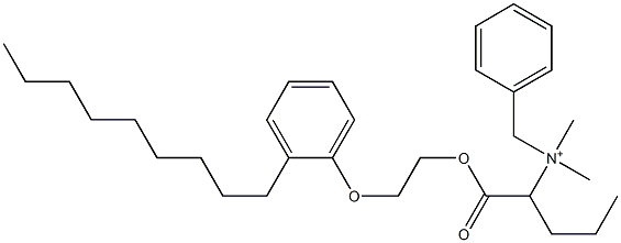 N,N-Dimethyl-N-benzyl-N-[1-[[2-(2-nonylphenyloxy)ethyl]oxycarbonyl]butyl]aminium Structure