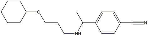 4-(1-{[3-(cyclohexyloxy)propyl]amino}ethyl)benzonitrile Struktur