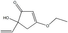 5-Ethenyl-5-hydroxy-3-ethoxy-2-cyclopenten-1-one Struktur