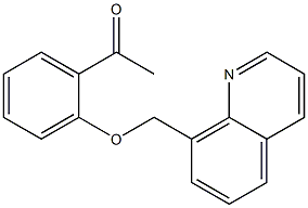 1-[2-(quinolin-8-ylmethoxy)phenyl]ethan-1-one Struktur