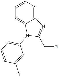 2-(chloromethyl)-1-(3-iodophenyl)-1H-1,3-benzodiazole Struktur
