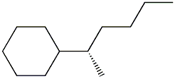 [S,(-)]-2-Cyclohexylhexane Struktur