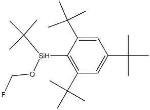 tert-Butylfluoromethoxy(2,4,6-tri-tert-butylphenyl)silane Struktur