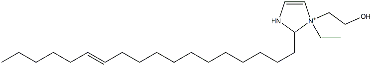 1-Ethyl-1-(2-hydroxyethyl)-2-(12-octadecenyl)-4-imidazoline-1-ium Struktur