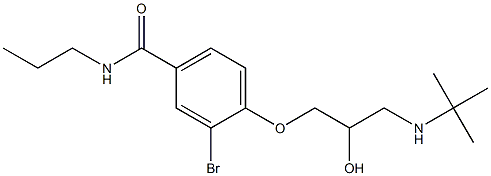 1-[4-[Propylcarbamoyl]-2-bromophenoxy]-3-[tert-butylamino]-2-propanol Structure