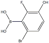 2-Fluoro-3-hydroxy-6-bromophenylboronic acid Struktur