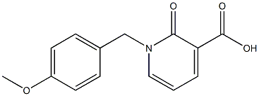1-(4-methoxybenzyl)-2-oxo-1,2-dihydro-3-pyridinecarboxylic acid Struktur