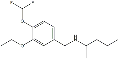 {[4-(difluoromethoxy)-3-ethoxyphenyl]methyl}(pentan-2-yl)amine Struktur