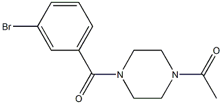 1-acetyl-4-(3-bromobenzoyl)piperazine Struktur