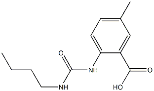 2-[(butylcarbamoyl)amino]-5-methylbenzoic acid Struktur