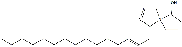 1-Ethyl-1-(1-hydroxyethyl)-2-(2-pentadecenyl)-3-imidazoline-1-ium Struktur