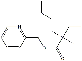 2-Ethyl-2-methylhexanoic acid 2-pyridinylmethyl ester Struktur