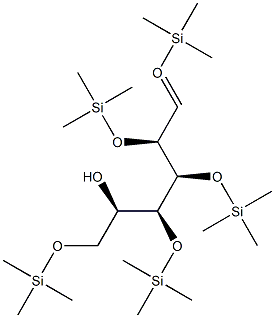 1,2,3,4,6-Penta-O-trimethylsilyl-D-galactose Struktur