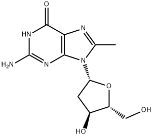 8-methyl-2'-deoxyguanosine Struktur