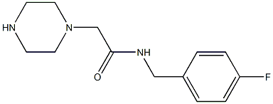 N-[(4-fluorophenyl)methyl]-2-(piperazin-1-yl)acetamide Struktur