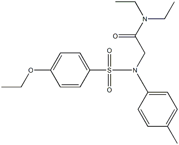 2-{[(4-ethoxyphenyl)sulfonyl]-4-methylanilino}-N,N-diethylacetamide Struktur