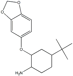 2-(2H-1,3-benzodioxol-5-yloxy)-4-tert-butylcyclohexan-1-amine Struktur