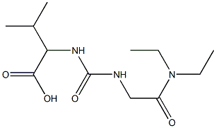 2-[({[2-(diethylamino)-2-oxoethyl]amino}carbonyl)amino]-3-methylbutanoic acid Struktur