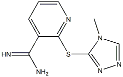 2-[(4-methyl-4H-1,2,4-triazol-3-yl)sulfanyl]pyridine-3-carboximidamide Struktur
