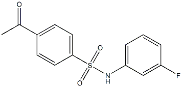 4-acetyl-N-(3-fluorophenyl)benzene-1-sulfonamide Struktur