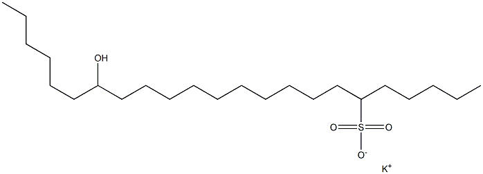 17-Hydroxytricosane-6-sulfonic acid potassium salt Struktur