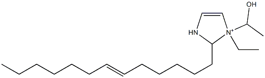 1-Ethyl-1-(1-hydroxyethyl)-2-(6-tridecenyl)-4-imidazoline-1-ium Struktur